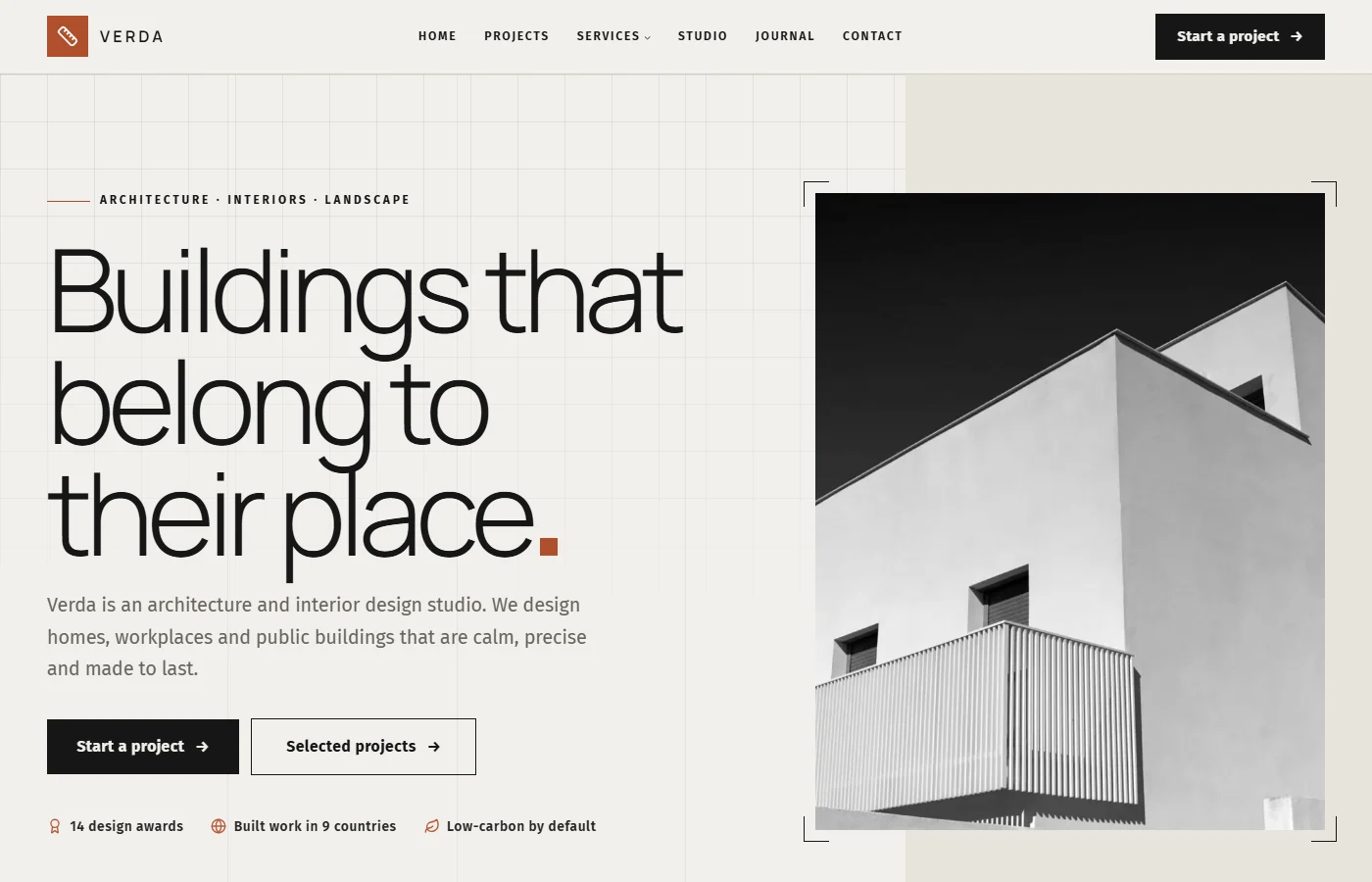 Preview of the Architecture & interior design template
