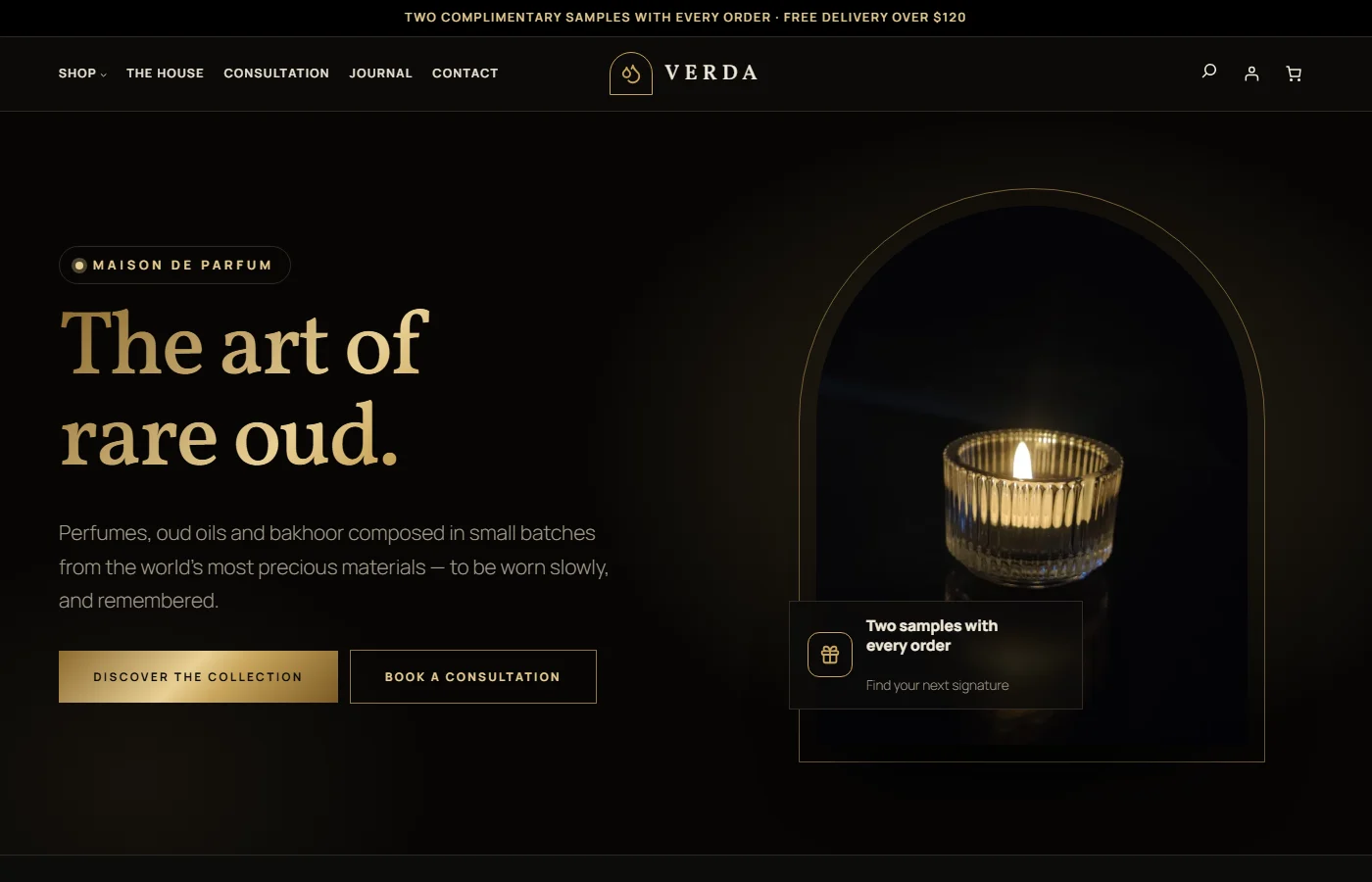 Preview of the Perfume & oud store template
