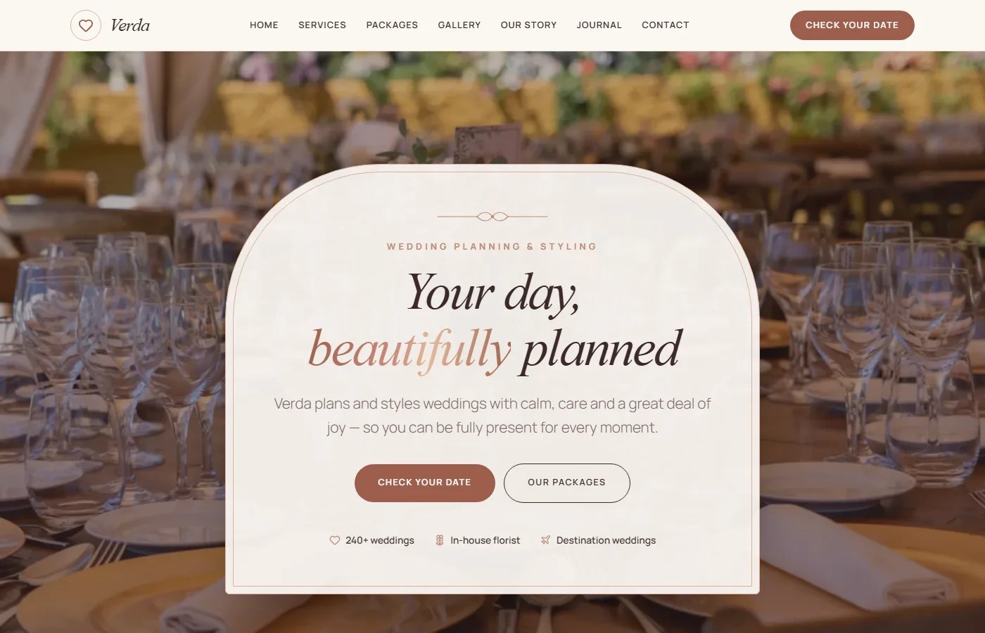 Preview of the Wedding planner template