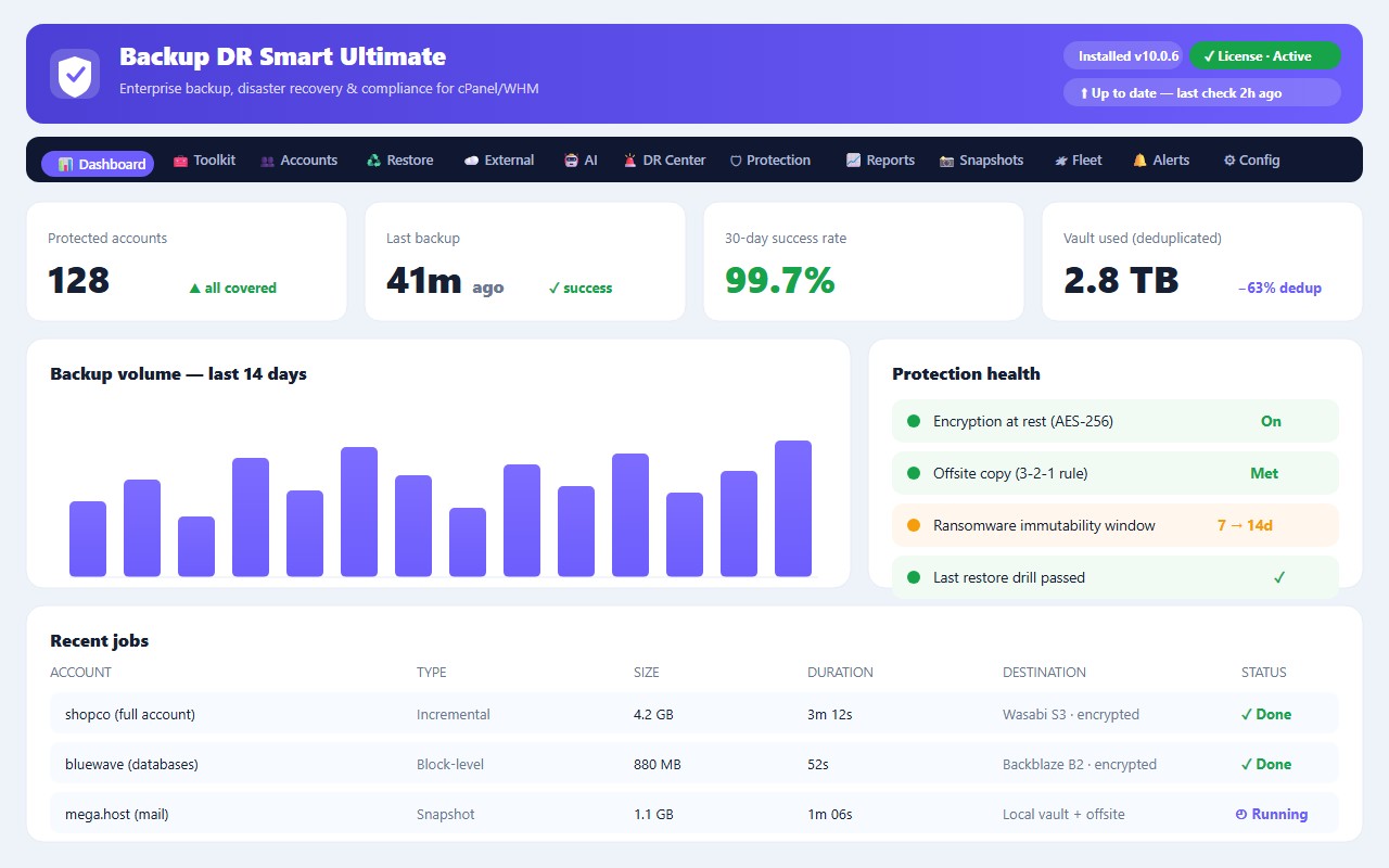 Backup DR Smart Ultimate — screenshot 1