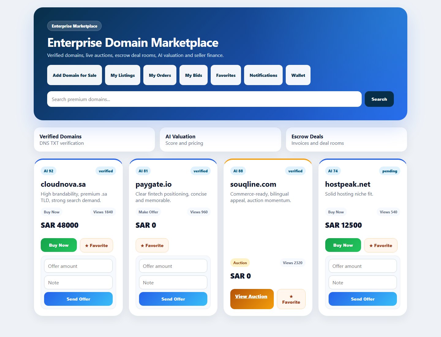 Domain Sell Auction Pro — screenshot 2