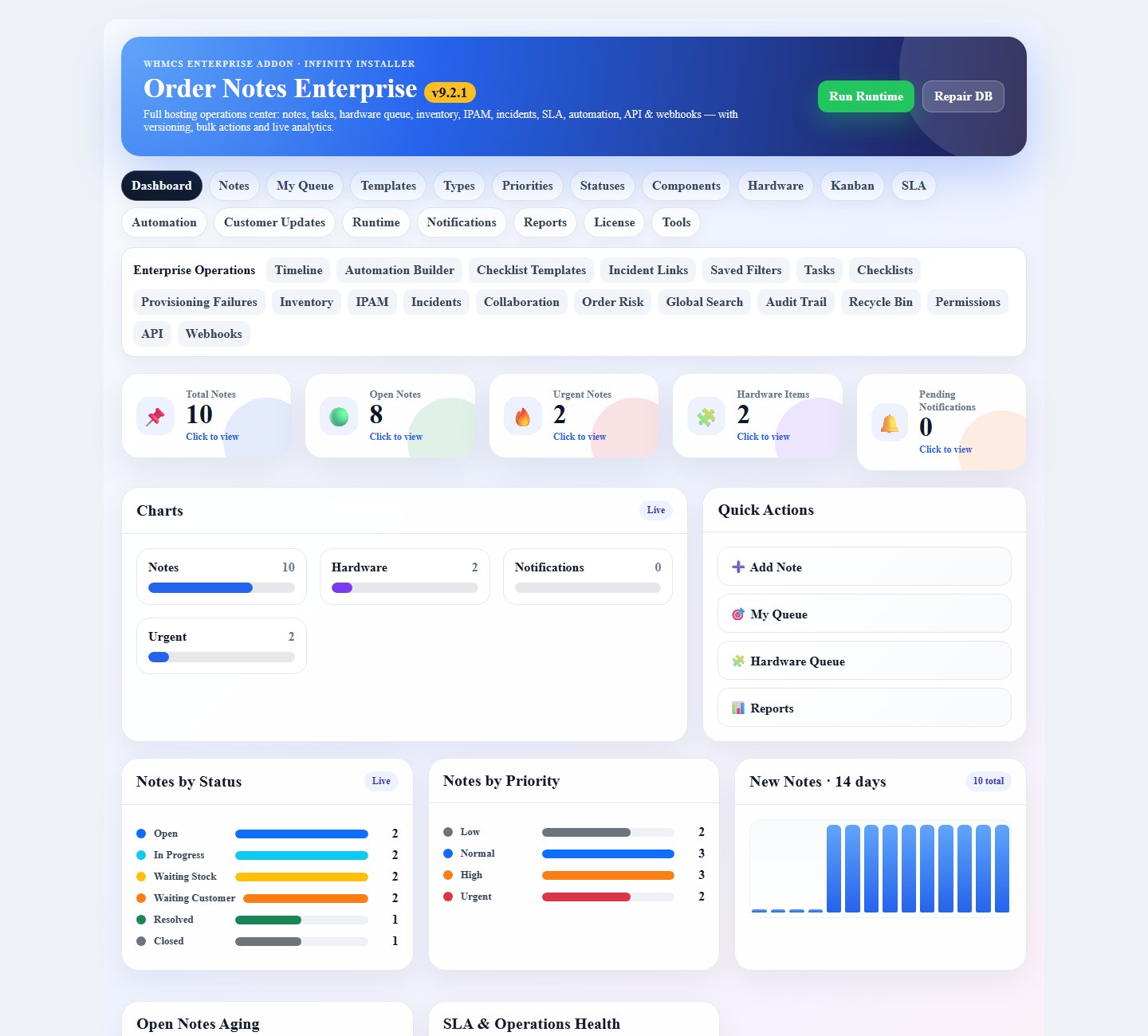 Order Notes Enterprise — screenshot 1