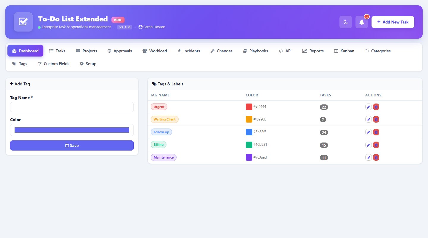 To-Do List Extended PRO for WHMCS — screenshot 5