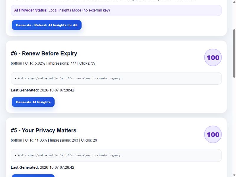 Top / Bottom Notification for WHMCS — screenshot 5